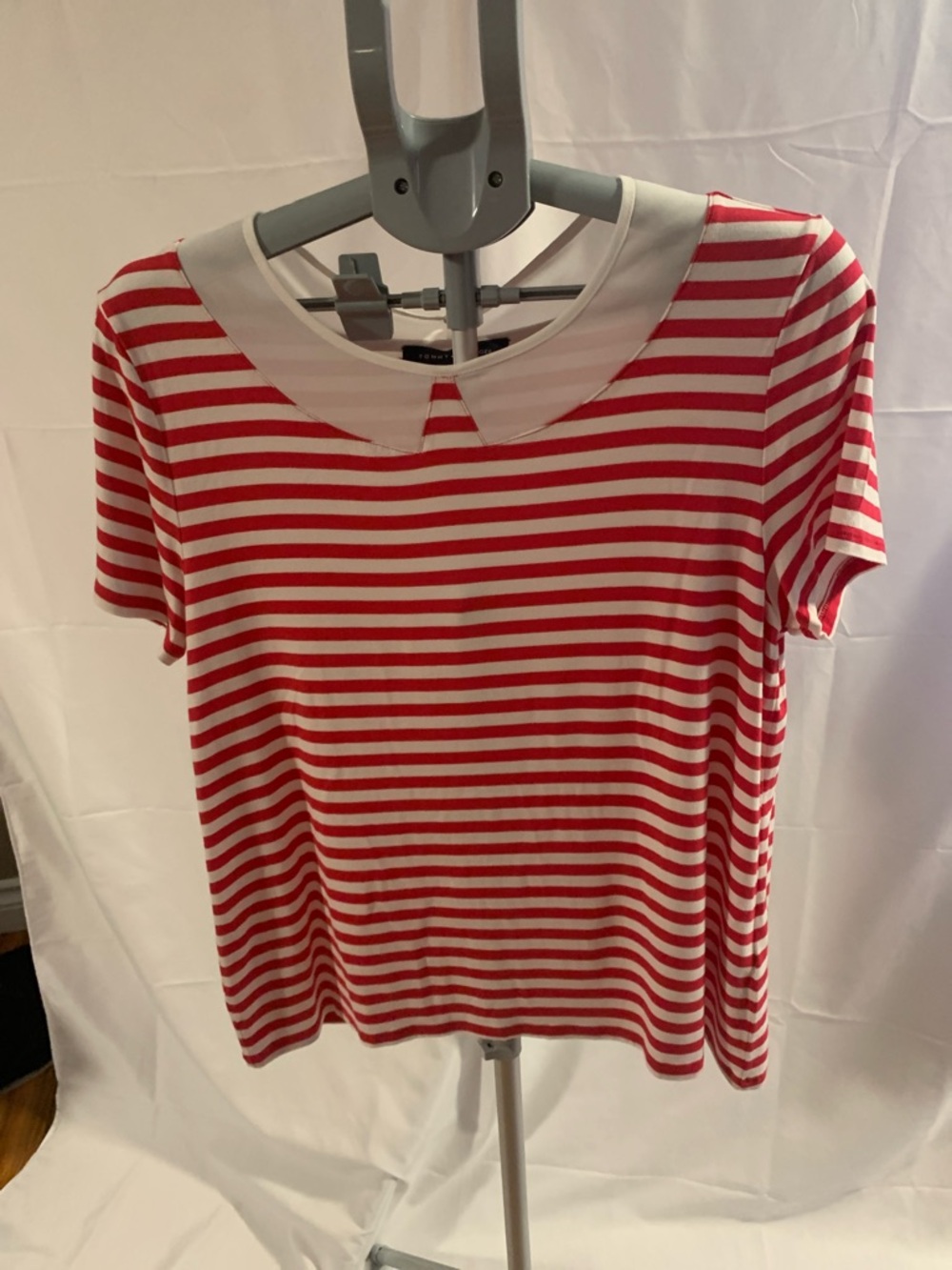 Tommy Hilfiger striped tee, X-Large vintage red/white